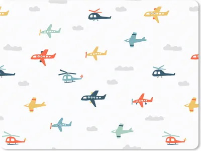 Produktbild von MuchoWow® Mauspad Mousepad Schnittmuster - Hubschrauber - Flugzeug - Jungen - Kinder - Kinder 23x19 cm - Mousepads - Maus Mat - Pad - Mausunterlage - Schreibtischunterlage - Mauspad