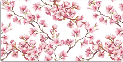 Produktbild von Schreibtischmatte Tischunterlage 90x45 cm Mauspad - Kirschblüten
