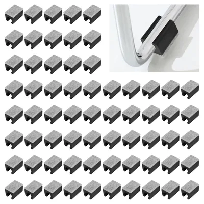 Imagen del producto de Cojines para sillas, 160 protectores de suelo de plástico con forma de U de fieltro, patas antideslizantes