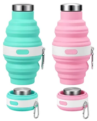 Image de Gobelet pliable en silicone, lot de 2, 475 ml