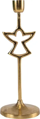 Produktbild von Kerzenständer Kerzenhalter Engel ø10x28cm gold Metall