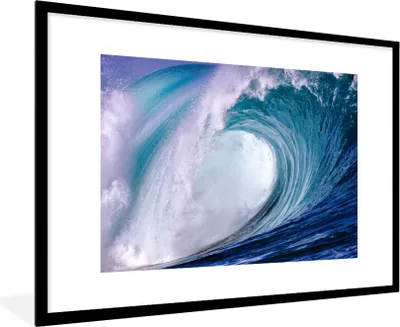 Produktbild von MuchoWow® MuchoWow® Gerahmtes Poster Meer - Hawaii - Golf 90x60 cm - Poster mit zchwarzem Bilderrahmen - Wanddekoration - Fotos
