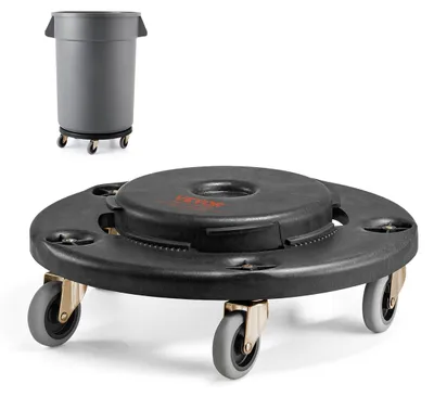 Obrázok produktu pre VEVOR vozík na odpad 455x155 mm, vhodný pre 75,7/121/166,6/208 l koše, nosnosť 227 kg, robustný vozík na odpad, multifunkčný vozík