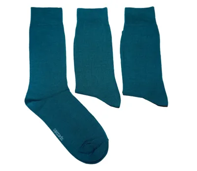 Produktbild von Herren Business Socken 3-er Pack aus Baumwolle Natur Petrol Größe 43-46