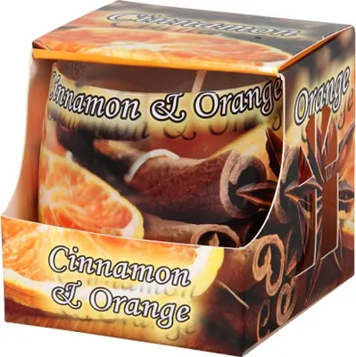 Obrázek produktu pro Nohel Garden Svíčka ve skle SKOŘICE A POMERANČ vánoční vonná 90g