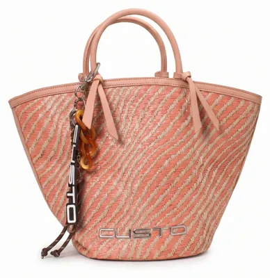 Produktbild von Handtasche für Damen, Marke Eridana Plus, aus echtem, gestreiftem (zebra-muster) Leder, in Weiß und Schwarz