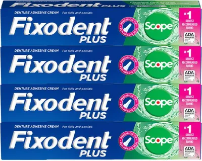 Produktbild von Fixodent | Zahnprothesenhaftcreme - 4er-packung - 57g - Frischer Minzgeschmack - Haftcreme Für Prothesen