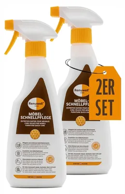 Produktbild von Renuwell Möbel-Schnellpflege Bienenwachs Möbelpflege Spar-Set 2 x 500 ml