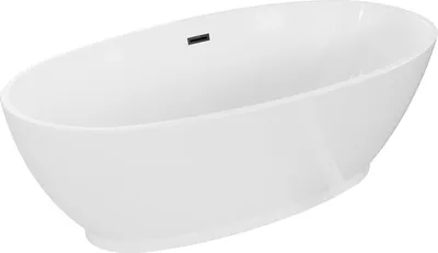 Obrázek produktu pro Mexen Bilbao volně stojící vana 180 x 90 cm, bílá, černý přepad - 51311809000-70