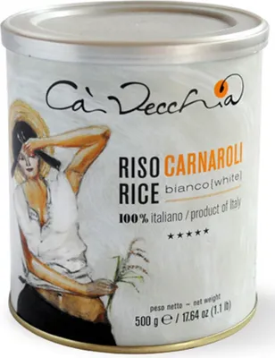 Produktbild von Carnaroli Reis in der Dose 500 gr. - Cá Vecchia