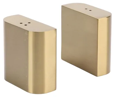 Image de Ensemble de 2 pots à sel et à poivre en acier inoxydable