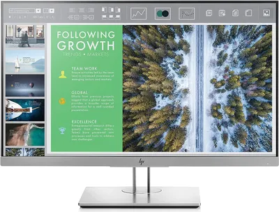 Obrázek produktu pro HP EliteDisplay E243, 60,5 cm (23.8"), 1920 x 1080 px, Full HD, LED, 5 ms, Černá, Stříbrná
