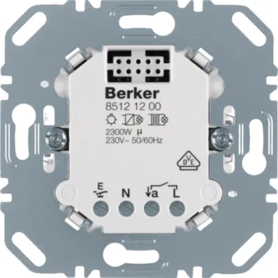 Zdjęcie produktu dla Berker 85121200, Metaliczny, Biały, 230 V, 50 - 60 Hz, 1500 VA, -5 - 45 °C
