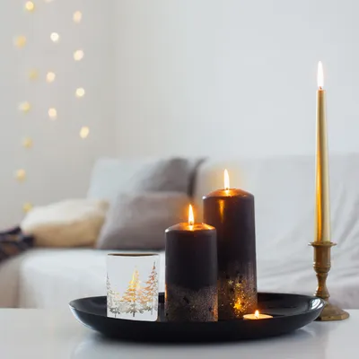 Produktbild von Relaxdays Teelichthalter im 12er Set, mit Tannenbaum-Motiv, HxD: 8,5 x 7 cm, Weihnachts-Windlicht aus Glas, weiß-gold