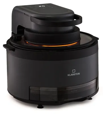 Image de Klarstein Friteuse Sans Huile avec Fonction Vapeur, Friteuse Air Chaud Air Fryer XL 1250W, Mini Friteuse Electrique Sans Huile, Airfryer 5L, Tactile, Minuterie, Température Réglable, 6 Programmes