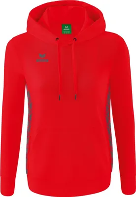 Produktbild von Erima Essential Team Kapuzensweat Damen - Rot / Slate Grey