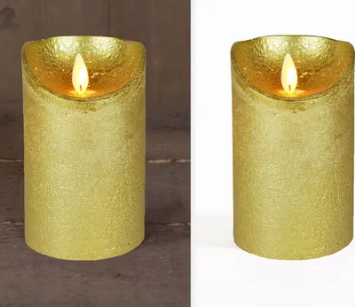 Produktbild von Anna's Collection Stumpfe Kerze - LED - gold - 10 cm