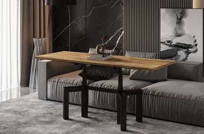Produktbild von ENDO-Möbel Couchtisch Oliana, ausziehbar 110-170cm und höhenverstellbar (Eiche Wotan)