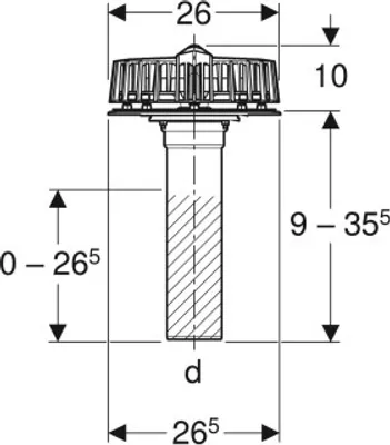 Produktbild von Geberit 359007001 Pluvia Dachwassereinlauf