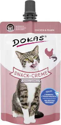 Immagine prodotto di Dokas 90gx14 Snack-Crema Pollo e Gamberi Gatto