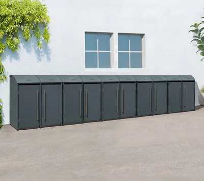 Image de Westmann Metall Abri pour poubelles Moderna 10 10x240 L Anthracite 83x695x135 cm