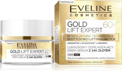 Produktbild von Eveline Gold Liftexpert Anti-Aging-Creme-Serum für Tag und Nacht mit 24K Gold, 60+, 50 ml