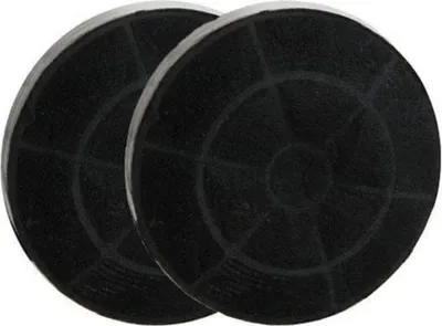 Two round charcoal filters are shown against a white background.