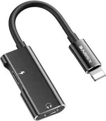 Image de COFI Digital Audio Converter Adapter Splitter 2x connecteur iPhone compatible avec iPhone noir
