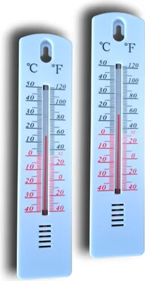 Produktbild von 2x Thermometer innen außen weiß Zimmer Gartenthermometer Außenthermometer