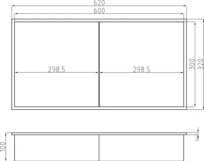 Produktbild von Wandnische aus Edelstahl NT306010X - Mit Ablagen - senkrecht & waagrecht, Farbe:Gunmetal
