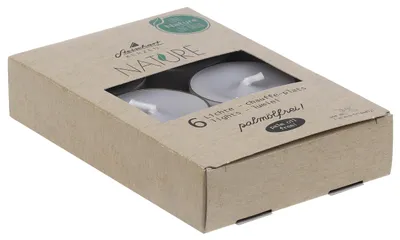 Produktbild von Teelichter "Nature" Grau 6er-Pack