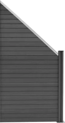 Produktbild von WPC Sichtschutzzaun Eckzaun Element Grau 100cm x 180cm Kunststoff Gartenzaun