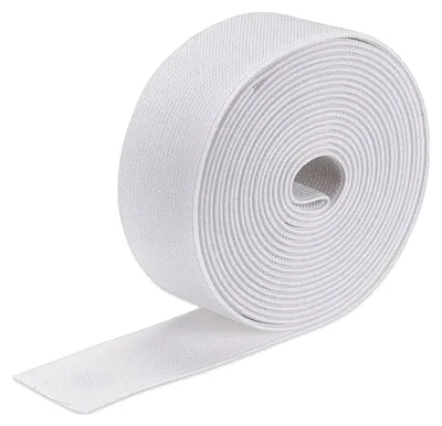 Gummiband 40 mm x 10 m, weiß, elastisch, 4 cm breit