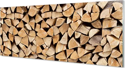Produktbild von Glasbilder 125x50 Wandkunst Holzbrennstoffzusammensetzung
