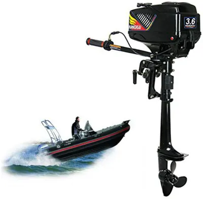Image de 3.6CV moteurs hors-bord 2 temps moteur essence bateau de pêche moteur bateau pneumatique système de refroidissement de l'eau moteur bateau outboard refroidissement par eau