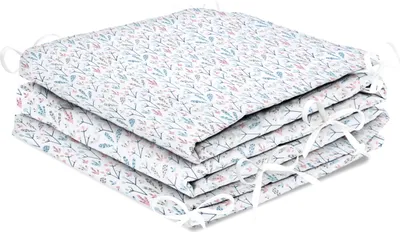 Produktbild von Amilian Bettumrandung Babybett Baby Kinder Nestchen Kantenschutz Bettnestchen Kopfumrandung für Laufstall Bettausstattung Bettschlange 180 cm