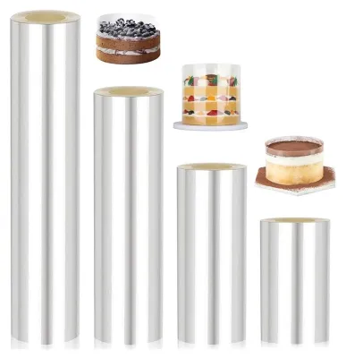 Tortenrandfolie 4 Rollen 8/10/15/20 cm x 10 m transparent