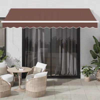 Imagen del producto de Maison Exclusive - Toldo manual, color marrón, 350x250 cm