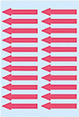 Produktbild von Herma Arrow labels luminous red 38x7mm 60 pcs.