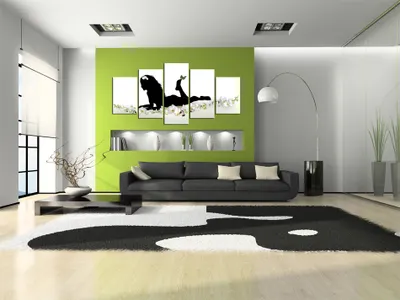 Produktbild von Akustikbild Gestalt 200x100 cm Bilder Akustikschaum Hochleistungsschallabsorber Schallschutz Leinwand 5 tlg Wandbild Raumakustik Schalldämmung 51398
