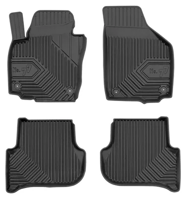 Image de Tapis de sol en caoutchouc pour Skoda Yeti 2009-2018 (crossover) – 4 pièces, noirs, sur mesure