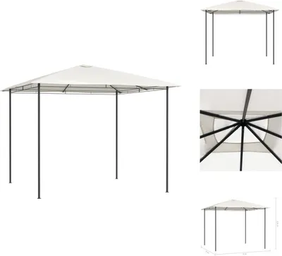 Obrázok produktu pre vidaXL Altánok 3x3x2,6 m Cream 160 g/m² - Altánky a párty stany