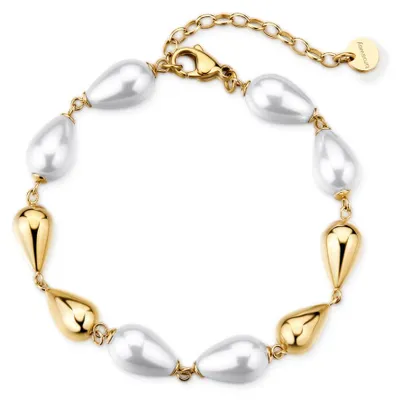 Immagine prodotto di Affascinante bracciale placcato oro con perle sintetiche Perfect BPC73