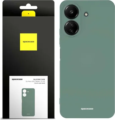 Image de SPACECASE Étui en silicone pour Poco C65 / mi 13C 4G Vert