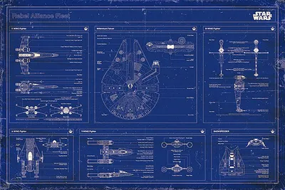 Image de Star Wars - Rebel Alliance Fleet - Flotte - 61x91,5cm - Affiche Poster