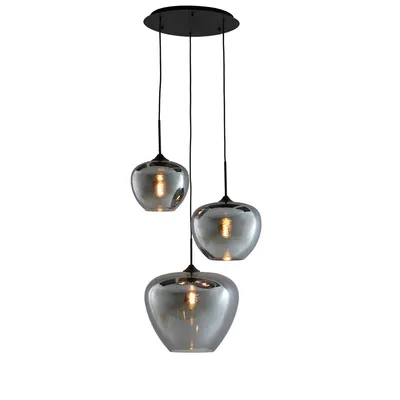 Produktbild von Light & Living - Hängeleuchte Mayson - Grau - Ø40cm - 3L Hängelampe - Esstischlampe - Wohnzimmerlampe - Schlafzimmerlampe - Wohnzimmer