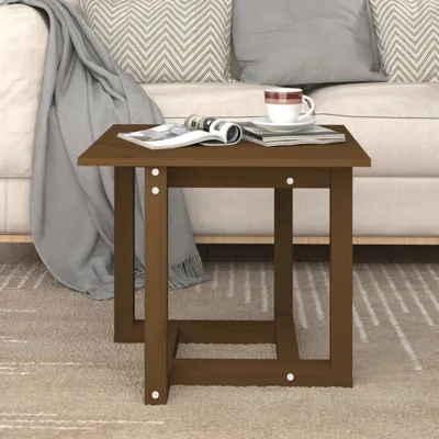 Produktbild von "2026 Promotion" Couchtisch Wohnzimmer - Kaffeetisch - Honigbraun - 50x50x45 cm Massivholz Kiefer - Sofatisch CC28848