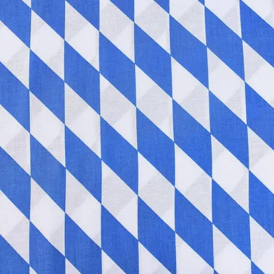 Produktbild von Baumwollstoff Meterware Bayernraute Bayrisch Raute groß blau weiß 1,4m