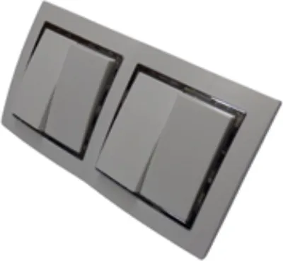 Produktbild von 9547 Levina S 2-er Serienschalter silberner Rand