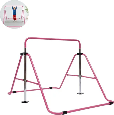 Imagen del producto de Barra de gimnasia plegable - Estructura para escalar - Regulable - Barra de equilibrio - Barra de columpio - Para niños - Para bebés y niños pequeños - Para uso en interiores y exteriores
